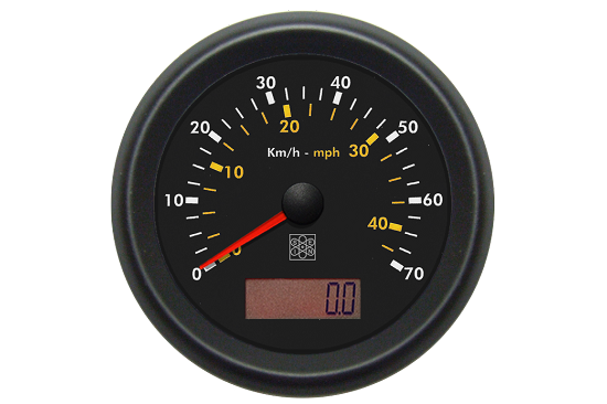 Speedometer 0-40 miles 0-70 Km Ø80 mm